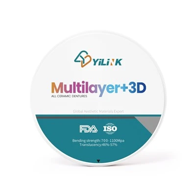 71 mm 3D Pro cirkonio blokeliai